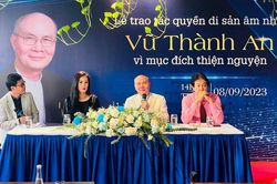 Nhạc sĩ Vũ Thành An trao tác quyền gia tài âm nhạc cho học trò để làm thiện nguyện