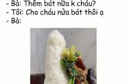 Đây là ảnh 'nửa bát cơm' mà bà nội xới cho tôi