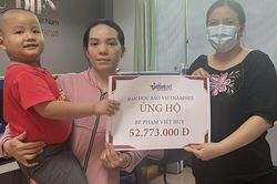 Bé Phạm Viết Huy được bạn đọc ủng hộ hơn 52 triệu đồng