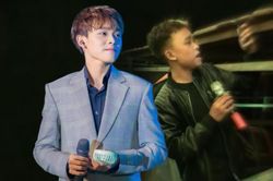 Xôn xao Hồ Văn Cường cặm cụi hát bè dưới gầm sân khấu: Ai nhìn cũng thương!