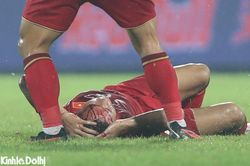 Việt Hưng phải khâu 20 mũi ở đầu, Trung Hiếu gãy xương mác