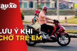 Những lưu ý khi chở trẻ nhỏ bằng xe máy
