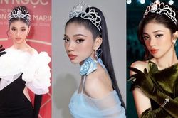 Mỗi lần đội vương miện, Á hậu Minh Kiên đều tỏa ra thần thái 'công chúa Disney'