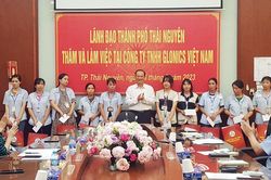 Lãnh đạo TP. Thái Nguyên làm việc tại Công ty Glonics