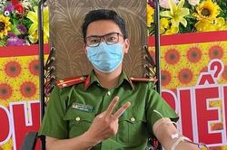 Thượng úy công an 31 lần hiến máu cứu người