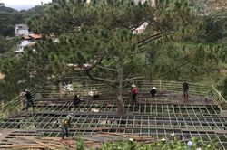 Tháo dỡ công trình không phép, gần điểm sạt lở nghiêm trọng ở Đà Lạt