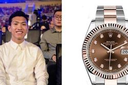 Đoàn Văn Hậu đeo đồng hồ trăm triệu đồng, quần áo cũng vài chục triệu trở lên