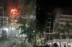 Lại thêm một tòa chung cư 6 tầng tại Hà Nội bốc cháy ngùn ngụt lúc nửa đêm, nhiều người sợ hãi bỏ chạy
