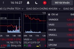 Sắc đỏ bao trùm nhóm cổ phiếu ngành ngân hàng, công nghệ