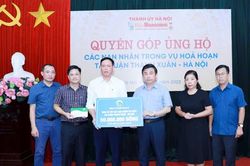 Công ty cổ phần Sữa Ba Vì hỗ trợ các nạn nhân vụ hỏa hoạn tại Thanh Xuân