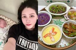 Chồng tự tay vào bếp nấu cơm cữ đủ dinh dưỡng cho vợ