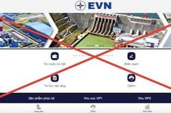 Tiếp tục xuất hiện trang web giả mạo thương hiệu EVN
