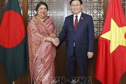 Chủ tịch Quốc hội Vương Đình Huệ hội đàm với Chủ tịch Quốc hội Bangladesh