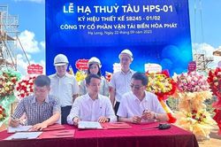 Hòa Phát hạ thủy tàu HPS-01 tải trọng 24.500 tấn