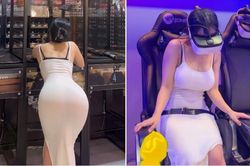 Nữ HLV Yoga 'mất điểm' khi diện váy quyến rũ đi ăn hàng