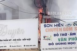 Hữu Lũng: Cháy cột điện tại đường Bắc Sơn, thị trấn Hữu Lũng