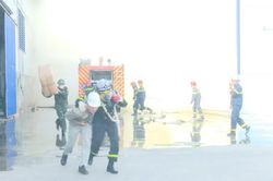 Hoài Đức: Diễn tập phương án chữa cháy và cứu nạn, cứu hộ, huy động nhiều lực lượng, phương tiện