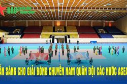 Sẵn sàng cho Giải bóng chuyền nam Quân đội các nước ASEAN