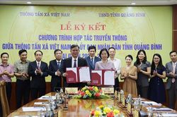 Tăng cường hợp tác truyền thông giữa Thông tấn xã Việt Nam và tỉnh Quảng Bình