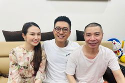 Vợ chồng Tuấn Hưng sang thăm, NSND Công Lý xúc động nói: Bao năm vẫn yêu thương