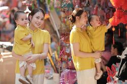 Bộ ảnh Trung thu đáng yêu của 2 mẹ con ở phố Hàng Mã