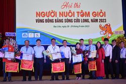 Sôi nổi Hội thi 'Người nuôi tôm giỏi vùng Đồng bằng sông Cửu Long năm 2023'