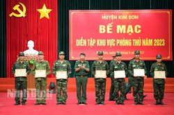 Cuộc diễn tập khu vực phòng thủ huyện Kim Sơn năm 2023 thành công tốt đẹp
