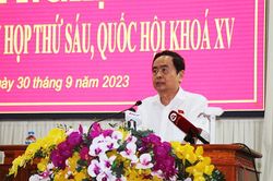 Phó Chủ tịch Thường trực Quốc hội Trần Thanh Mẫn tiếp xúc cử tri tại Hậu Giang