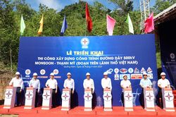 EVN phát động thi công xây dựng công trình đường dây 500KV Monsoon - Thạnh Mỹ