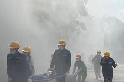 Diễn tập chữa cháy và cứu nạn quy mô lớn tại nơi đặc biệt nguy hiểm