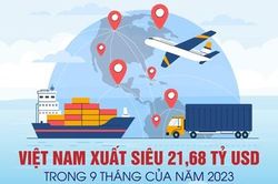 Việt Nam xuất siêu 21,68 tỷ USD