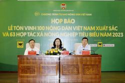 Tôn vinh 100 nông dân và 63 hợp tác xã nông nghiệp tiêu biểu năm 2023