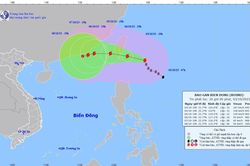Bão KOINU cách đảo Đài Loan (Trung Quốc) khoảng 410 km về phía Đông Đông Nam
