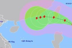 Bão KOINU mạnh gần cấp siêu bão sắp vào Biển Đông