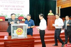 Thông báo kết quả lấy phiếu tín nhiệm tại Kỳ họp chuyên đề thứ mười bốn, HĐND tỉnh, đối với những người giữ chức vụ do HĐND tỉnh bầu