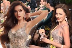 Hoàng Phương thể hiện tiếng Anh ra sao khi ngồi ăn cùng chủ tịch Miss Grand?