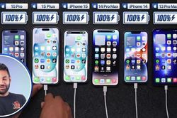 Bốn mẫu iPhone 15 đọ thời lượng pin