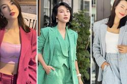 'Chị đẹp đạp gió rẽ sóng' Hoàng Oanh lăng xê áo blazer cho mùa thu