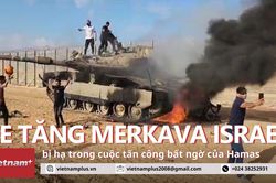 Khoảnh khắc xe tăng Merkava Mark IV hiện đại của Israel bị hạ