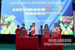 Lạng Sơn có 4 gian hàng giới thiệu sản phẩm tại Hội chợ xúc tiến thương mại sản phẩm OCOP Cao Bằng