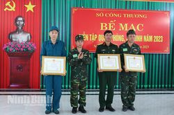 Bế mạc diễn tập quốc phòng - an ninh Sở Công Thương năm 2023