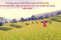 Chương trình Lễ hội Mùa vàng xã Hồng Thái và Lễ hội Giã cốm - Hội chợ quê xã Côn Lôn, huyện Na Hang năm 2023