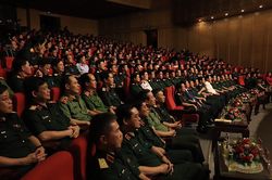 Khai mạc hội diễn nghệ thuật chuyên nghiệp về đề tài quốc phòng toàn dân năm 2023
