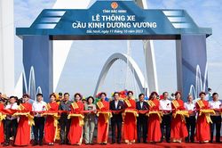 Bắc Ninh chính thức thông xe cầu Kinh Dương Vương