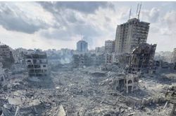 Hình ảnh thành trì Hamas đổ nát sau những trận không kích liên tiếp của Israel