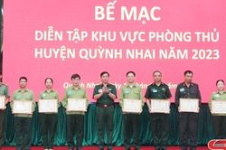 Diễn tập khu vực phòng thủ huyện Quỳnh Nhai đạt xuất sắc