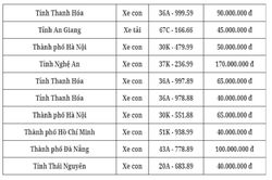 Đấu giá biển số chiều 13/10: Giá chốt giảm sâu so với buổi sáng