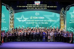 Tôn vinh 100 Nông dân Việt Nam xuất sắc năm 2023 và biểu dương 63 hợp tác xã tiêu biểu