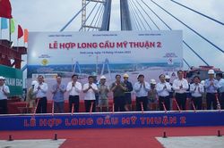 Thủ tướng Phạm Minh Chính dự Lễ hợp long cầu Mỹ Thuận 2