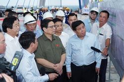 Thủ tướng Phạm Minh Chính dự Lễ hợp long cầu Mỹ Thuận 2